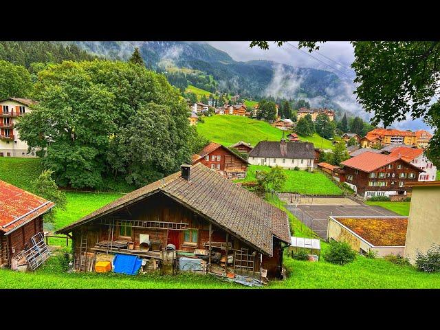 Wengen, Switzerland 4K - The most beautiful Swiss villages - Paradise on earth