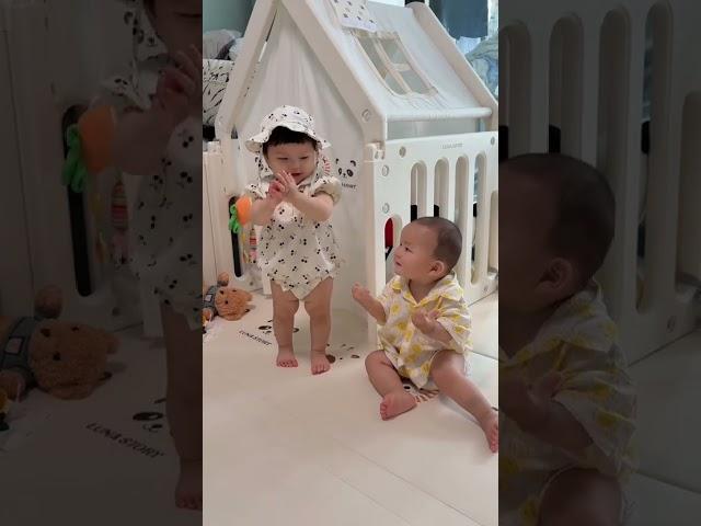 妹妹开心哥哥也跟着开心#一起长大一起玩耍 #记录你的点点滴滴 #一起成长的幸福
