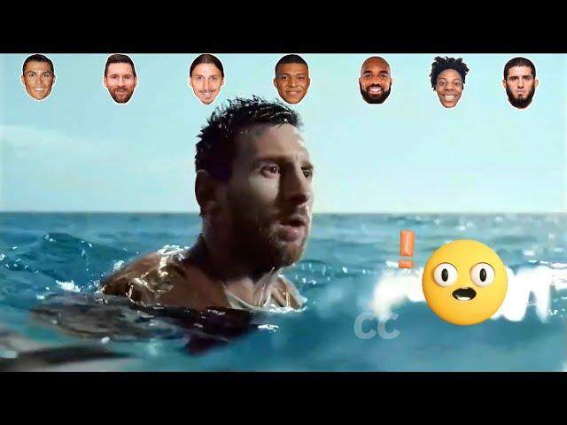 Ronaldo vs Messi vs Mbappe vs Ishowspeed vs Zlatan vs Lacazette Ice bath #icebath #football