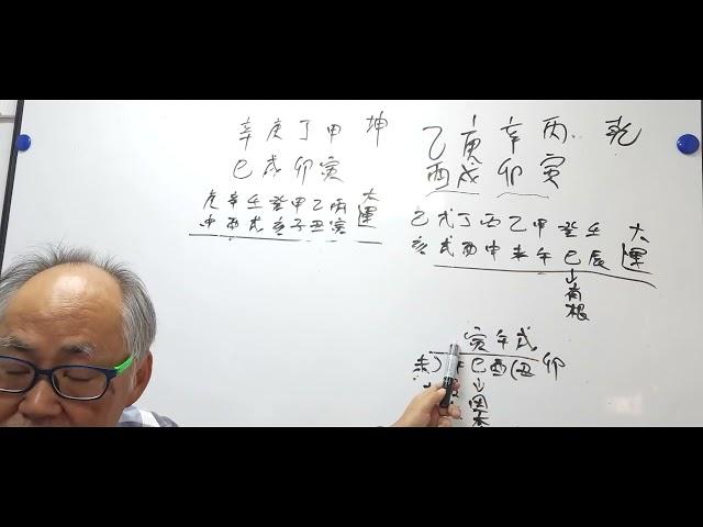 252 八字教室 對財氣通門戶的認讖 二個都是庚金曰主對比