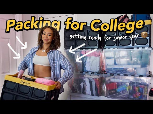 PACK FOR COLLEGE WITH ME!  (junior year, dorm decor haul, clothing packing tips)