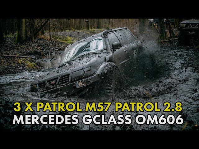 TOP OFF ROAD 3x PATROL M57 | GCLASS OM606 | PATROL 2.8 | Urwane mosty, popsute silniki