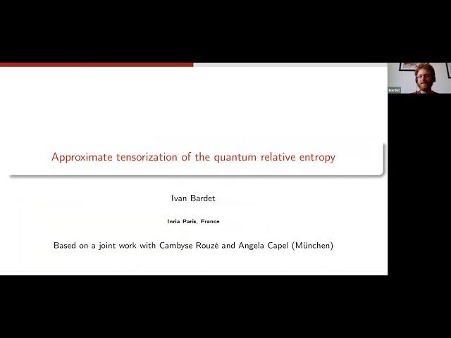 Ivan Bardet(Inria Paris): Approximate tensorization of relative entropy for conditional expectations