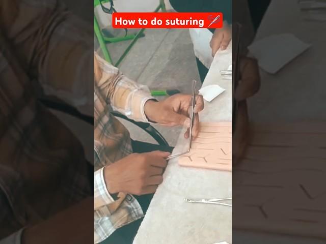 ||suturing training in my college||🪡#medical #college #training #with #my #trener 