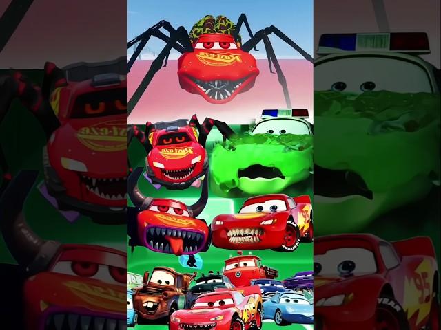 Mix -Spider McQueenbvs Police McQueen vs McQueen Car vs Funny McQueen - Tiles Hope#mcqueenshort