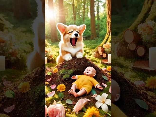 Corgi Fooled by Old Man in the Woods #cutedog #savebaby #corgijourney #viralshorts