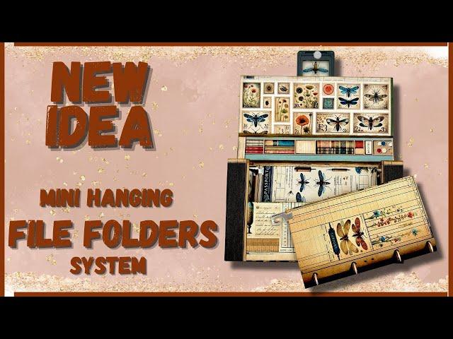 NEW IDEA - MINI HANGING FILE FOLDER  SYSTEM - CRAFT WITH ME #papercraft