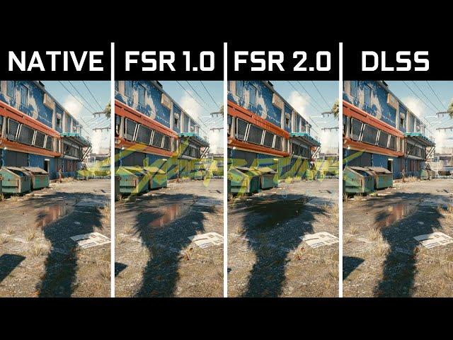 Cyberpunk 2077 - DLSS vs FSR 1.0 vs FSR 2.0 Mod - Benchmark Comparison