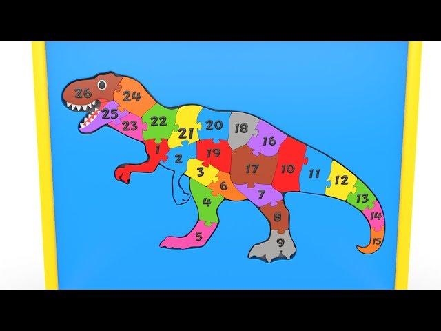 Learn Numbers with with Dinosaur Shape Matching Puzzle