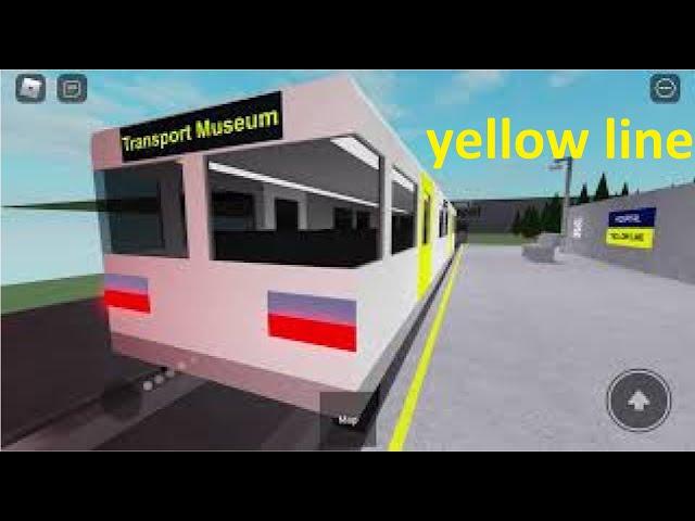 Ride on the yellow metro line in the experience Angulan Automatic Subway Transport in the gameROBLOX