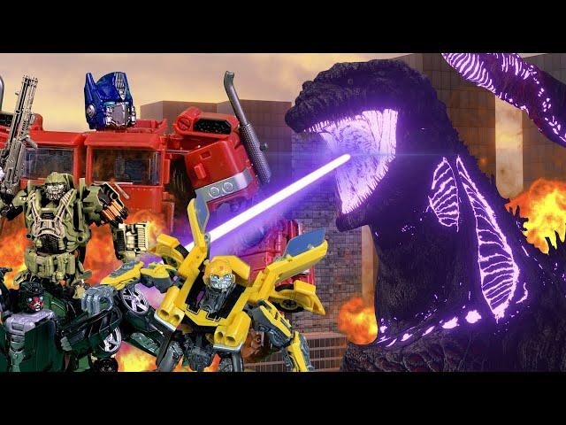 Transformers VS Godzilla!!! | Transformers Stop Motion Animation Crossover Parody |