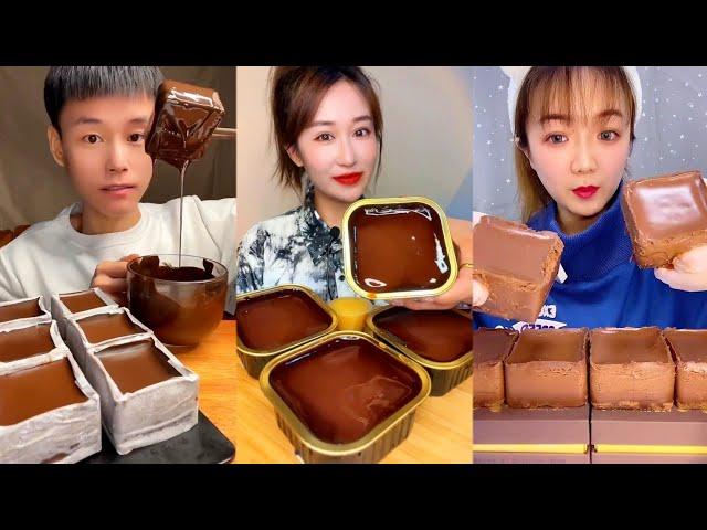 Kwai Chocolava Cake - Fudge Cake Brownie Mukbang || Eating show || Chinese Food #asmr #mochicake