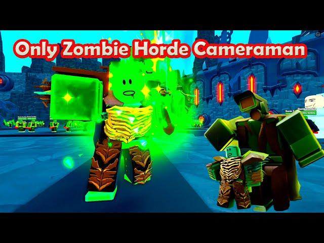 Only Zombie Horde Cameraman in Endless Mode Roblox Toilet Tower Defense