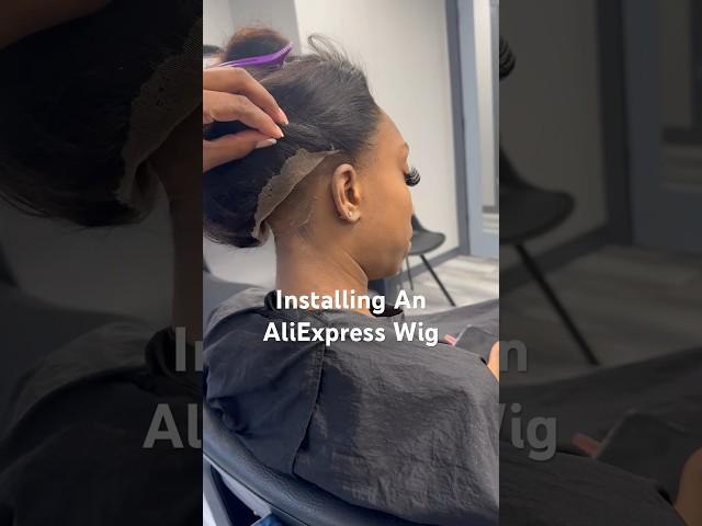 Come to work with me as I install a 360 wig from AliExpress into a messy pin up! #wiginstall