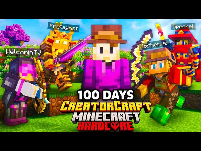 I Survived 100 Days in CREATOR CRAFT in Minecraft Hardcore!