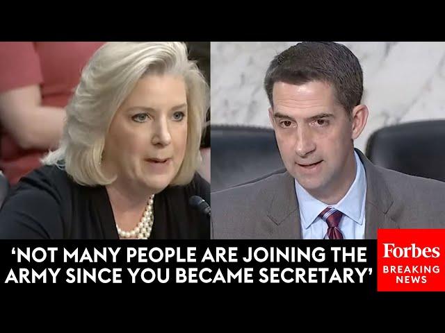 Tom Cotton Has Tense Confrontation With Secretary Of The Army Over Dismal Recruiting Numbers