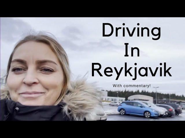 Downtown driving in #Reykjavik #Iceland January 2023