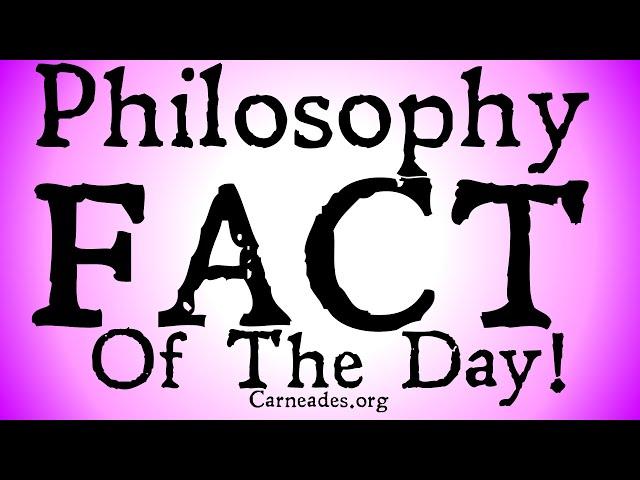 Philosophy Fact of the Day Announcement