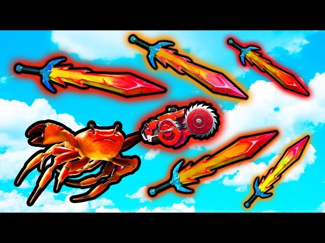 Summoning THOUSANDS of FIRE SWORDS in Crab Champions!