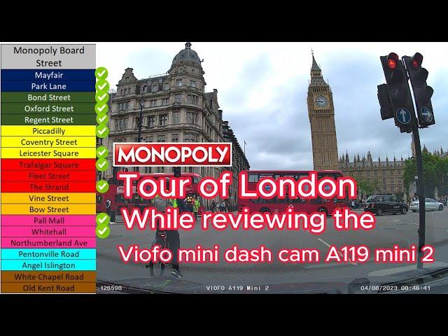 I review the Viofo Mini Dash Cam A119 Mini 2,  While Doing a London Tour
