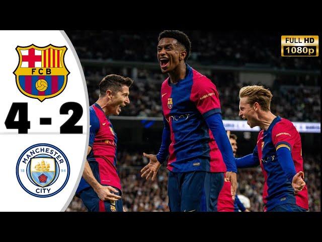 Barcelona vs Manchester City 4-2 • Champions League Highlights & All Goals • Hasil Bola Tadi Malam