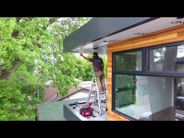 ACM Panel Installation on a Modern Home in Pickering -- SMPL Design