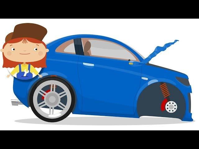 Doctor McWheelie & a Blue Car for Kids. Cars Cartoons for Children