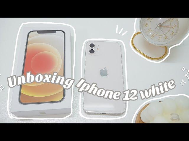 2022 iphone 12 unboxing  (white, 128g)+ accessories with sub