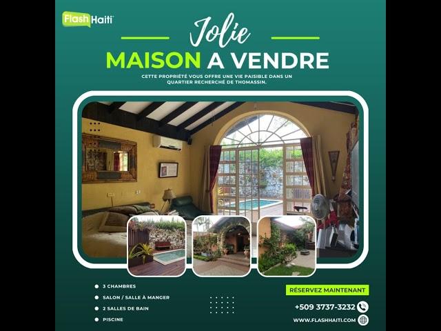 Jolie maison basse à vendre à Thomassin, Haiti #haiti #ayiti #portauprince #ayiticherie #haitian