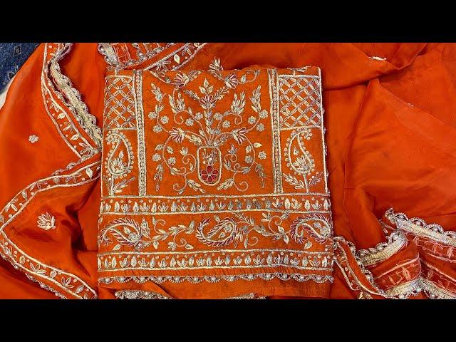 Special dabka work bridal look party wear Havy suit full wedding wear trending latest ladies suits 