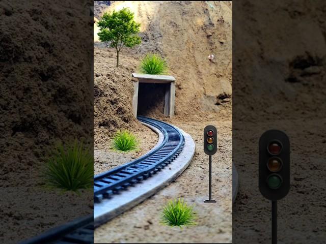 "Train Passing Through a Tunnel | Realistic Diorama Railway Scene"