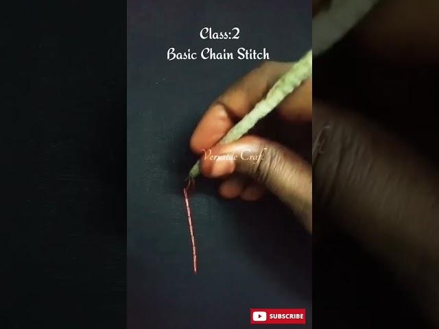 Class 2-Basic Chain Stitch -Aari Work #aariwork #tamil #aari #aaridesigns #embroidery