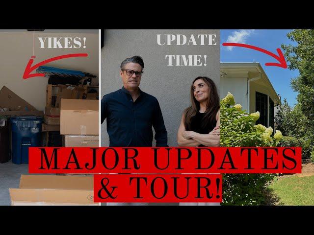 GARAGE RENO UPDATE, BACKYARD UPDATE +  tour + Big Changes! (SHARING SPACES WE'VE NEVER SHOWN!)