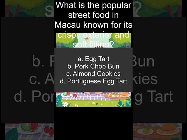 What is the popular street food in Macau known for its crispy exterior and soft filling?