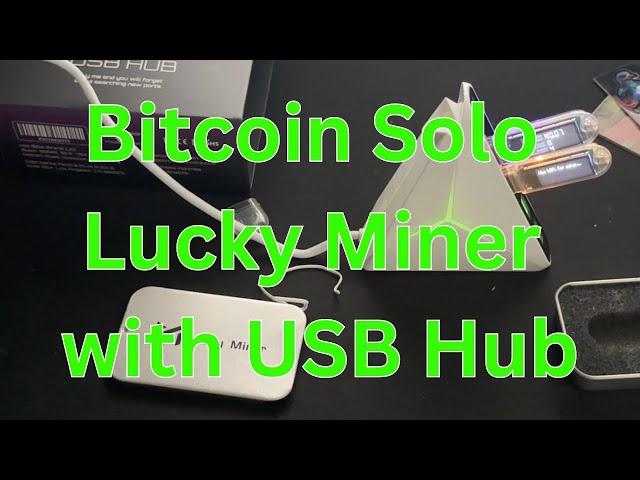 ₿itcoin Solo Lucky Miner with USB Hub