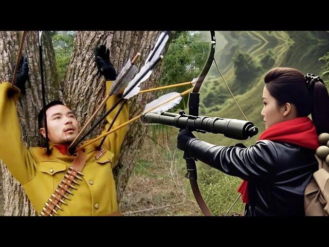 【箭神電影】日軍大佐被美女獵人追殺，最後被箭釘在樹上，刺激！抗日 MMA | Kung Fu