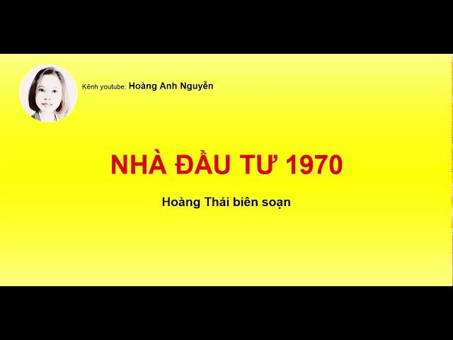 Sách Nhà đầu tư 1970 bản FULL phần 1