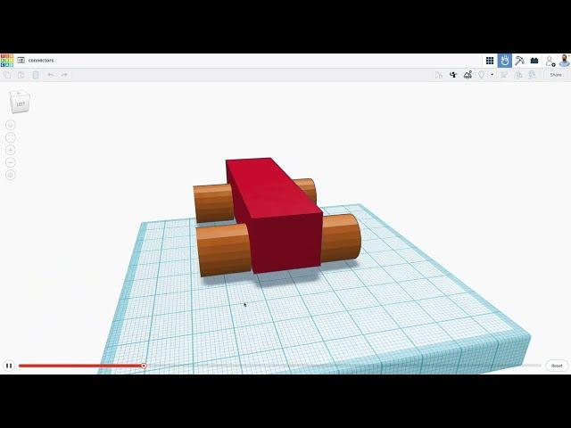 How to use the axle connector and make motors  in Tinkercad Sim Lab