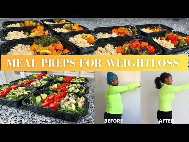 MEAL PREPS FOR WEIGHT LOSS |WHAT I ATE TO LOSE 30 LBS IN 3 WEEKS | WEEK 1