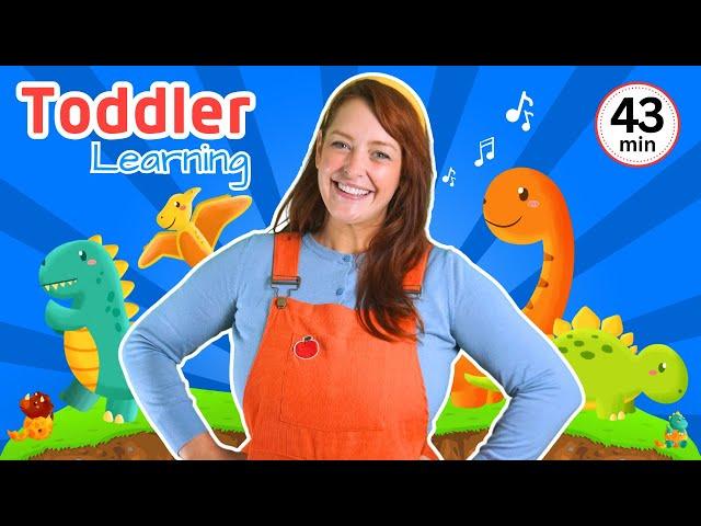 Dinosaur Learning Adventure | Colours, Counting, Toy Play & Signs, | Songs For Kids | BSL