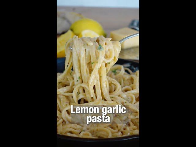 LEMON GARLIC PASTA   | Vegan recipes | by fitgreenmind | Recipe in description