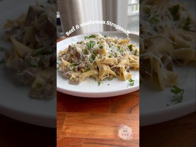Beef & mushroom stroganoff like a cozy, warm hug  #Homecooking