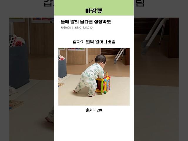 둘째 딸의 남다른 성장속도