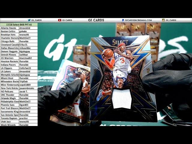 2017 Panini Select BKB PYT #2 PART 1