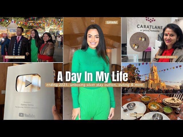 A DAY IN MY LIFE : ending 2023, unboxing silver play button, diamond shopping + carnival fun !!