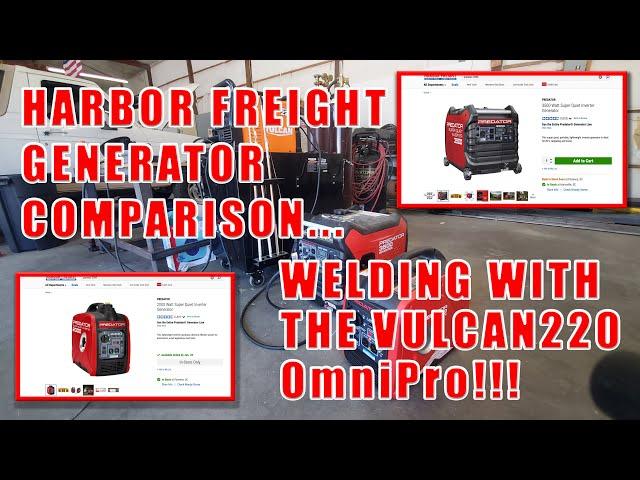 Harbor Freight Predator 2000/3500 Generator Powered Vulcan 220 Welding Test