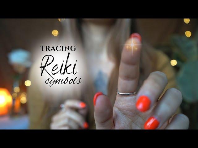 Reiki ASMR ~ Tracing Reiki Symbols on You | Hand Movements, Face Touching, Rain Sounds (No Talking)