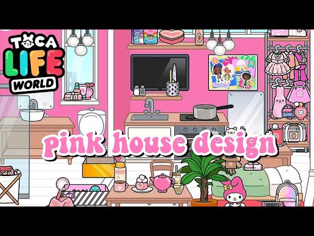 TOCA BOCA FREE PINK HOUSE DESIGN IDEA  | FREE TO COPY