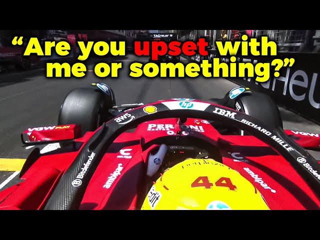 Hamilton asked if his engineer was Upset with him and got no answer Team Radio MonacoGP 2025