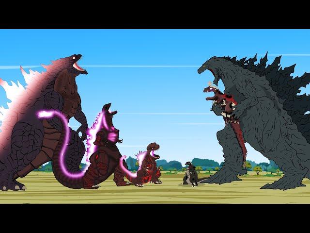 TEAM GODZILLA vs SHIN GODZILLA: If Bad BAD BABY SHIN GODZILLA is naughty ? | Godzilla Cartoons